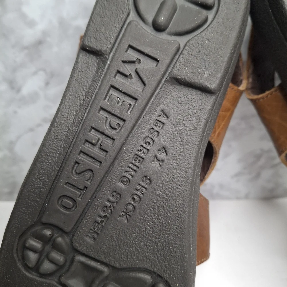 Mephisto Altina Sandals Womens 36 EUR 5.5 /6 US Brown Leather Buckle Comfort - Picture 10 of 15